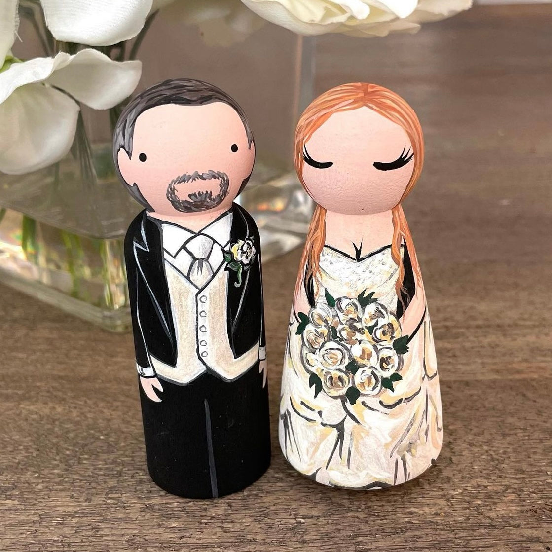 Custom wedding dolls, Wedding couple, Handmade dolls, Unique doll, Personalized doll, Character dolls, made by photo, buy Wedding decoration