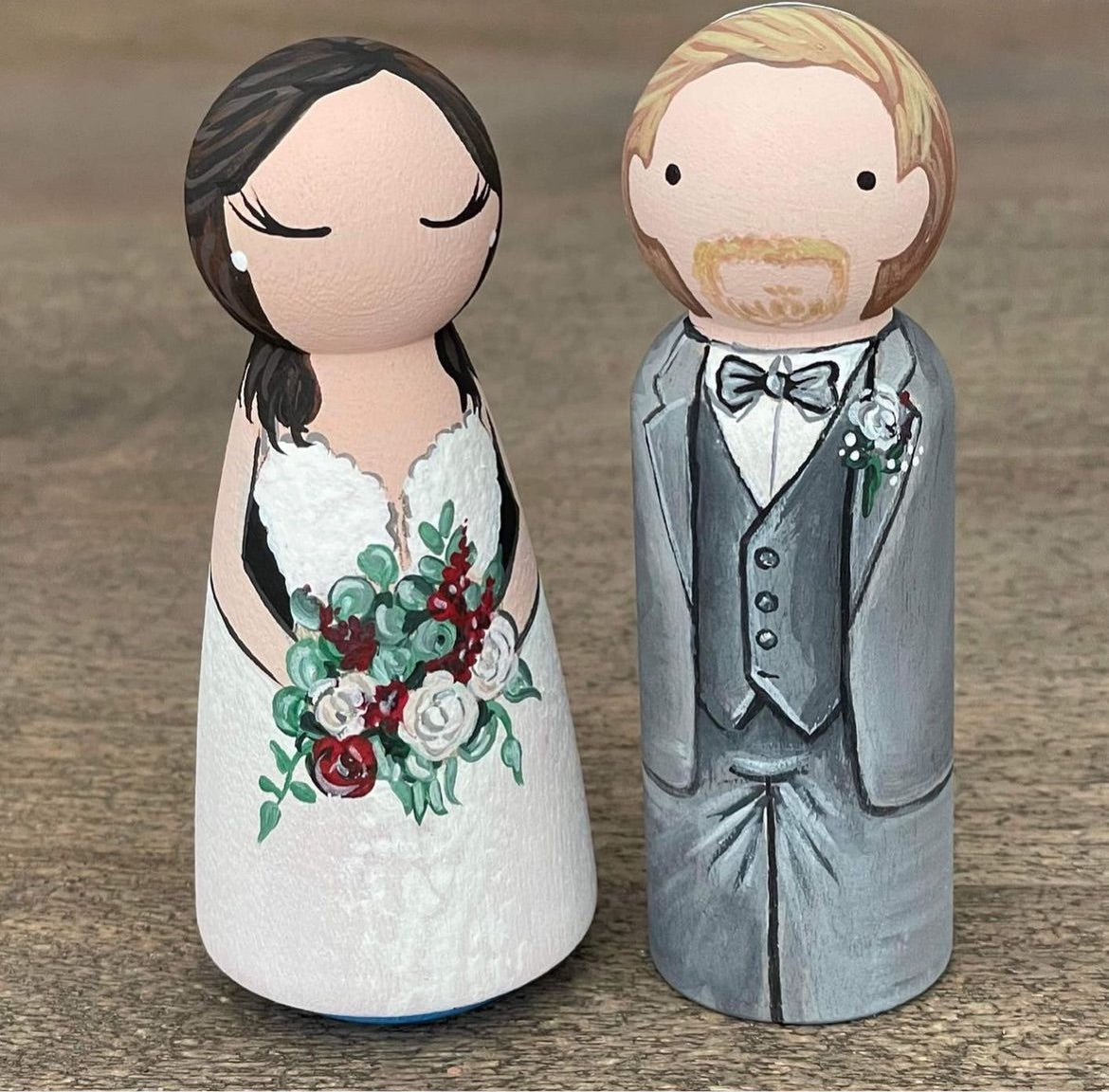 Custom Wedding Dolls Jen s Pretty Pegs